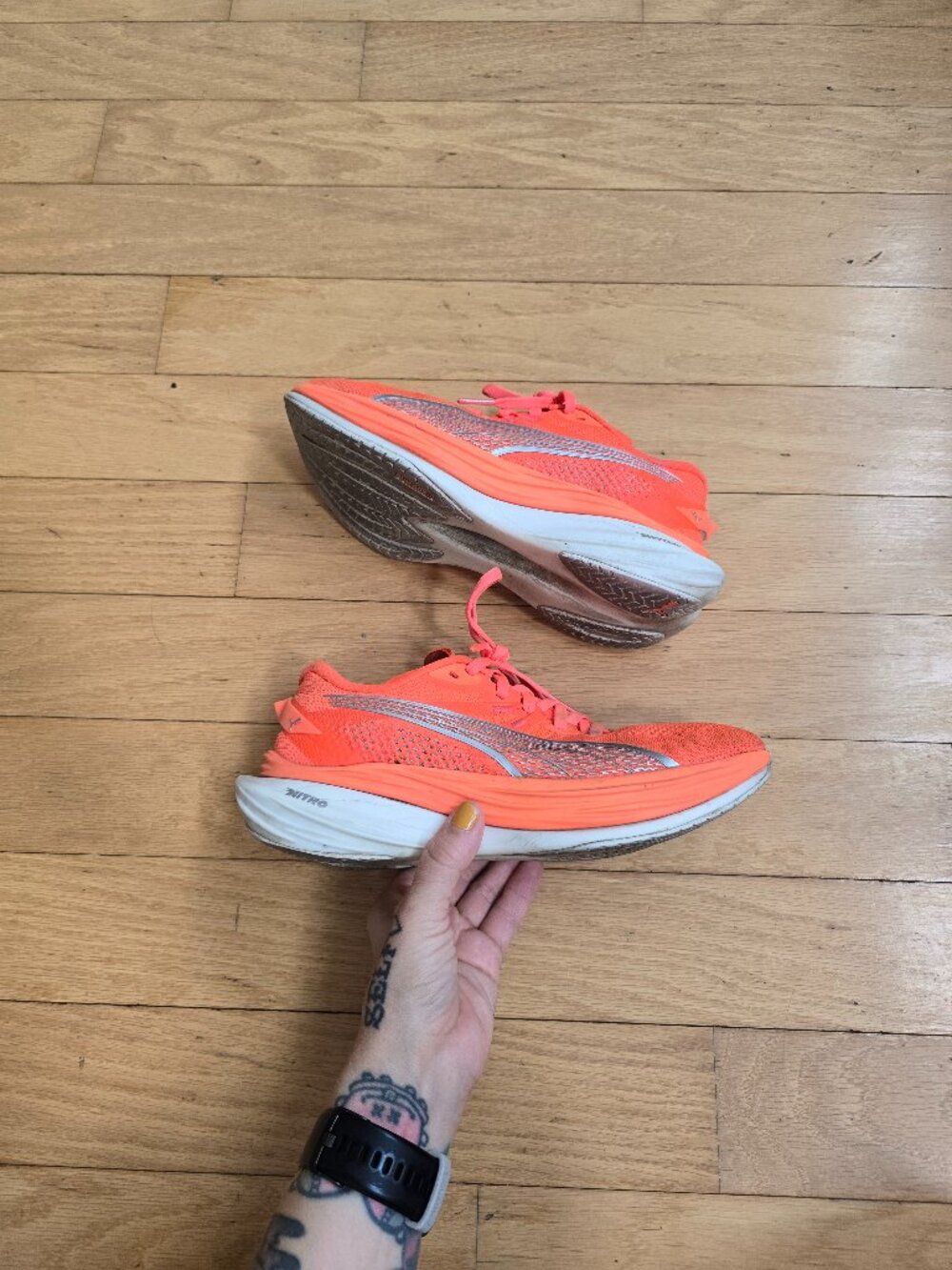 Puma | Deviate Nitro 3 Sunset Glow Sporty Running Sneakers | WMS 7.5